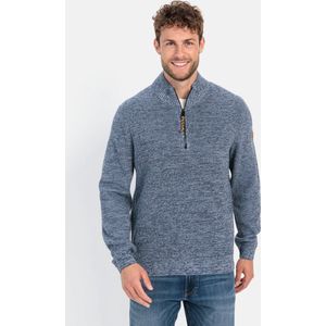 Camel Active - Trui - Blauw - Gemêleerd - Half Zip