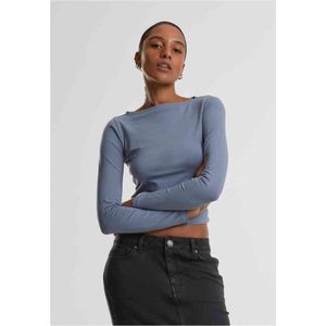 Urban Classics - Ruffled Super Slim - Dames Longsleeve T-shirt - 100% Katoen