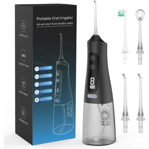 350 ml draadloze monddouche - 9 standen - Afneembare watertank - IPX7 waterdicht - Effectief in het verwijderen van vlekken - Geschikt voor het reinigen van de mondhygiëne