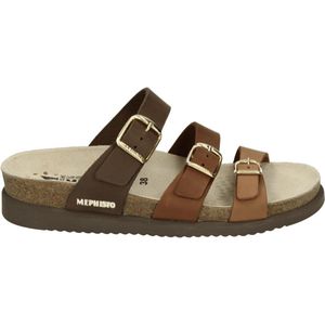Mephisto - HYACINTA SCRATCH - Dames slippers - Kleur: Bruin - Maat: 40