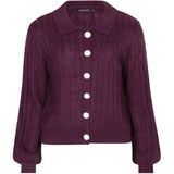 Ydence - Colette Cw2526 - Vest - Aubergine - Gebreide Truien