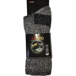 THERMO sokken met 40% wol - grijs - badstof binnenkant - maat 35-38
