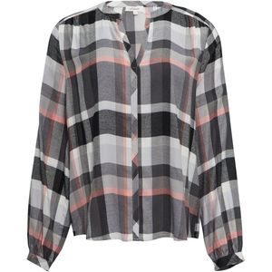 s.Oliver - Blouseshirt - Grijs / Koraal / Zwart / Wit - Lange Mouw