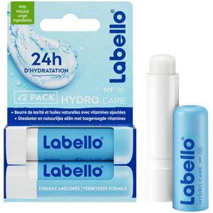 Labello Hydrocare SPF15 - Lippenbalsem - Droge Lippen - Lipverzorging - Vochtinbrengend - Hydratatie - Voordeelverpakking - 2x2 stuks
