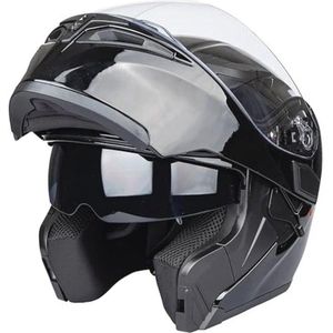 Modulaire Flip-Up Motorhelm met Dubbele Vizieren en Zonnescherm - Veilig en Comfortabel
