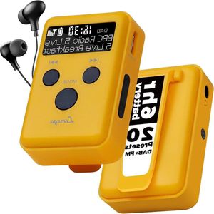 Mini DAB-radio - Lichtgewicht - Perfect voor onderweg - 1 stuk - Zwart - Compact