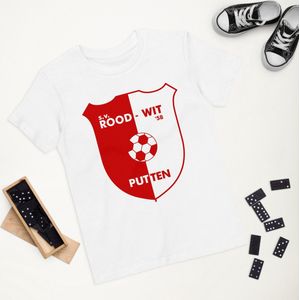 Rood Wit58 - Biologisch katoenen T-shirt voor kinderen - White, 3-4