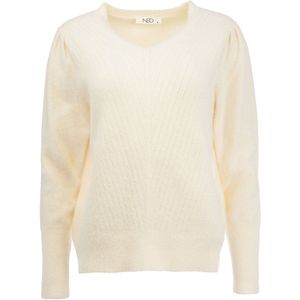 NED Trui Belins Ls Rmj Furry Knit 25w1 U172 02 01 Ecru Dames Maat - M