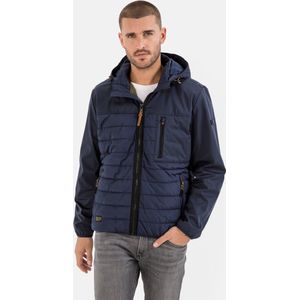 camel active Hybride blouson met capuchon - Maat menswear-56 - Blauw