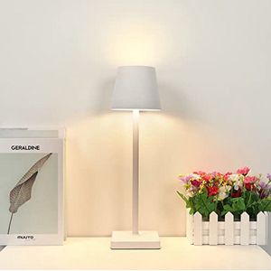Delaveek-Moderne Eenvoudige IJzeren Kleine Tafellamp-USB Oplaadbare Tafellamp -Inbegrensd Dimmen- Warm 3000K -IP54-zwart