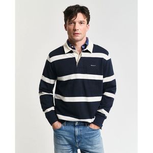 Gant - Heavy Rugger - Lange Mouw Poloshirt - Blauw