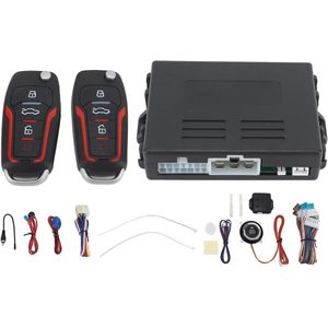 Keyless Entry Auto-alarmsysteem - Druk op de Startknop - Remote Start Starter - Beveiligingsalarmsysteem - DC12V Car Keyless Entry - Remote Engine Starter - Push to Start Stop Iginition - Auto Beveiliging .