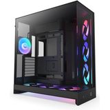 NZXT - H9 Flow RGB+ - Midi Tower - Zwart - ATX - PC Behuizing