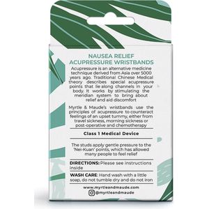 Acupressuurpolsbandjes Myrtle & Maude tegen ochtendmisselijkheid