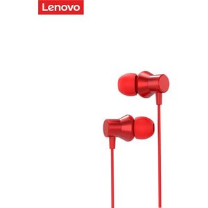 Lenovo HF130 bedrade in ear oordopjes met microfoon Rood
