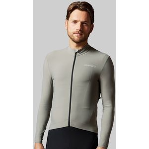 Acelera Fietsshirt Lange Mouwen Grijs - Lined - Wielershirt - Fietskleding - Heren - Warm Fietsshirt Lange Mouwen- Maat S