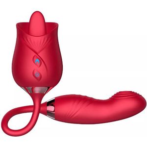 TipsToys Vibrators Vibrerende Tong - Clitoris SexToys Vrouwen Rood