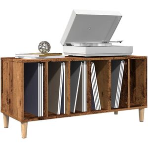 Platenspeler Meubel - LP-kast - Platenspelerkast - Draaitafelstandaard - Platenspelerstandaard - Vintage Displayplank - Oud Hout