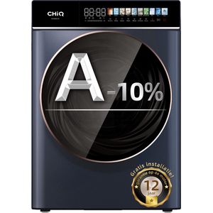 CHiQ CW106581AX - Wasmachine - 10 KG - Full service - Space Pro - Energielabel A-10% - 13.5 Inch Led-touchscreen - 12 programma's - AI Smart - Stoomwassen & Quick Wash - 12 jaar garantie op motor