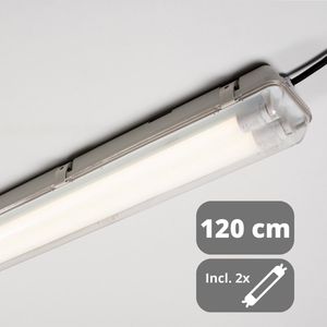 EasyFix LED dubbel TL armatuur incl. 2 LED buizen - 120 cm - Waterbestendig - Neutraal wit