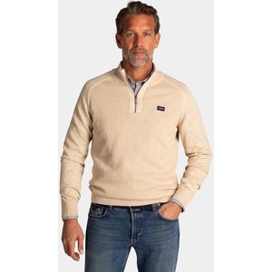 NZA - Ecru - Katoenen Half Zip Trui