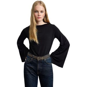 Trendyol Bruine, Ontspannen/Comfortabele Spaanse Mouw, Flexibele Gebreide Blouse Twoaw25Bz00203