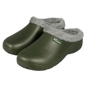 XQ - Tuinklompen heren - Fake Fur - Groen - Tuinschoenen - Garden Clogs heren