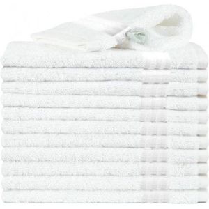 Homéé Hotel Washandje 3CAM 500g.m² 16x24cm 100% katoen badstof wit set van 12 stuks