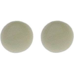 Behave Oorbellen - oorknoppen - rond - wit - crème - 1.8 cm