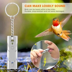Ultrasone Fluitje Rvs Sleutelhanger voor Vogel Duif - Papegaai Pet Training Huisdier - Vogels Gedrag Training Fluitje .