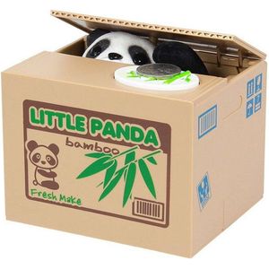 MikaMax Panda Spaarpot – Money box – Sparen – Elektrische Spaarpot - Draadloos - 10 x 11,5 x 12 cm