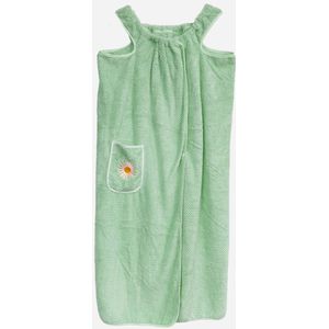 Zoem - Omslagdoek - Sauna - Inclusief haardoek - Badjas - Omslagdeken - Draaghanddoek - Haardoek - Douchen - Droogdoek – Mintgroen