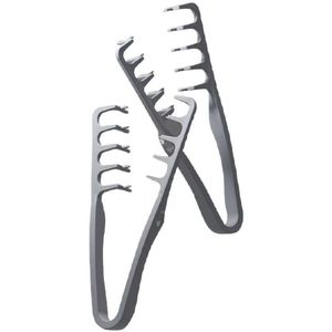 Textuur styling kam - brede tand kam mannen - volume krullenkam natuurlijke krullen haarkam mannen - ergonomische naadafdekking pony kammen haarstyling apparaten voor mannen - 2 stuks(Eén grijs en één roze)