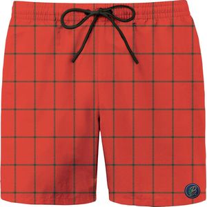 Become - Zwemshort oranje met ruitjes L