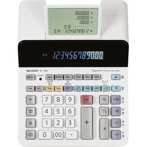 Rekenmachine Sharp EL1901 wit desk 12 digit - SH-EL1901