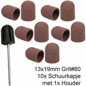 Schuurkapje 13x19mm met houder |  Nagelfrees voor Manicure en Pedicure | Sunone kapje – Gradatie 80