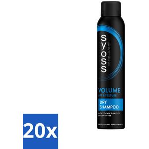 20 x SYOSS - Volume Droogshampoo - Shampoo - Voor Volumeboost - 200ml - Syoss - Vitaminecomplex - Panthenol - Niacinamide