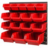 Gereedschapswand met 16 bakken voor garage en werkplaats