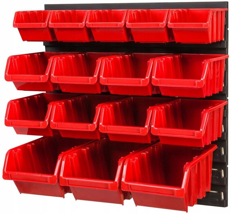 Gereedschapswand met 16 bakken voor garage en werkplaats