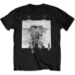 Slipknot - Devil Single - Black & White Heren T-shirt - met rug print - S - Zwart