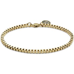 Lucleon - Heren - Roestvrij Staal Schakelarmband - Goudkleurig