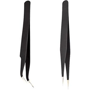 Set van 2 pincetten voor wimperverlenging en nagelaccessoires