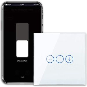 Smart WiFi LED Dimschakelaar - Werkt met Alexa Google Home - Smart Life App - Aanraak Lichtschakelaar - Wit - 1-polige schakelaar - Neutrale Geleider Nodig