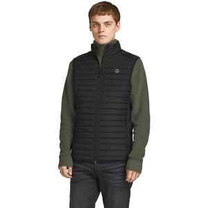 Gewatteerd Vest zonder Mouwen Herenjas in Zwart