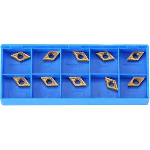 10PCS DCMT070204 Carbide Tips Inserts Cutter - Draaibank Frezen Wisselplaten Draaigereedschap Houder Vervanging - Semi-afwerking Ruwe Bewerking met Doos
