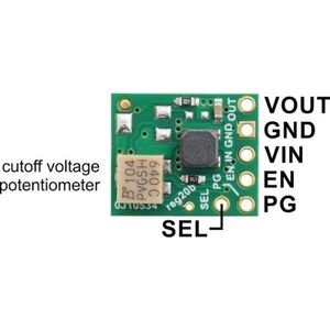 5V Step-Up/Down Voltage Regulator w/ Adjustable Low-Voltage Cutoff S9V11F5S6CMA Pololu 2870