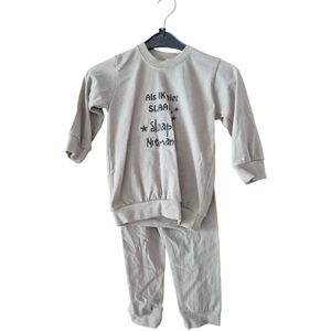 Pyjama met opdruk - Als IK niet SLAAP... slaapt niemand! - Licht blauw - 56/62