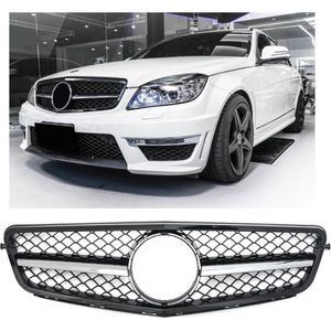 Sport Grille geschikt voor Mercedes W204 C-Klasse AMG Optiek zwart / chroom