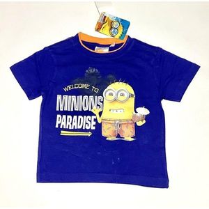 Minions T-shirt - Minions Paradise - blauw - maat 92/98 (3 jaar)