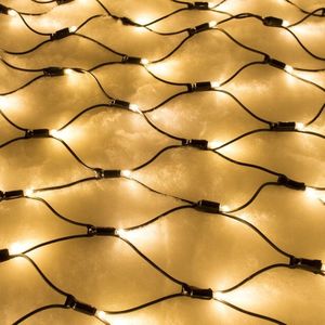 Koppelbare netverlichting |2 m² | 200 LEDs | warm wit | rubber, excl. aansluitsnoer